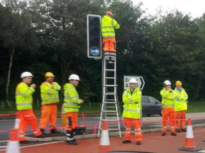 watching road repairs